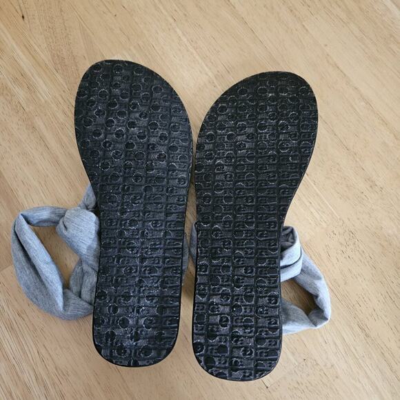 SALE Sanuk Ella Sandals Yoga Sling Soft Thong - Gray- size 8- EUC - Picture 7 of 9